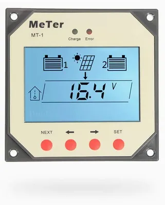 LCD-Fernmeter für Solarladeregler, 10m Kabel, MT-1
