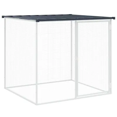 Image de vidaXL Cage à poules avec toit Anthracite 103x98x90 cm Acier galvanisé