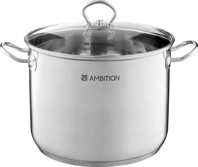 Obrázok produktu pre AMBITION Acero 6,8 l - Nerezový kastról / hrniec s pokrievkou z nehrdzavejúcej ocele