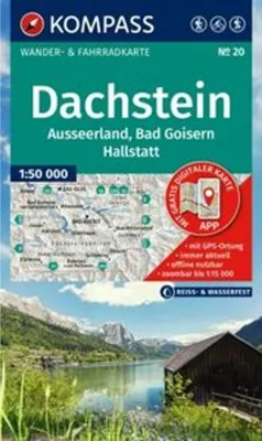 Obrázok produktu pre KOMPASS Turistická mapa 20 Dachstein, Ausseerland, Bad Goisern, Hallstatt 1:50 000