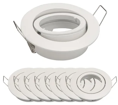 Produktbild von 6x Einbaurahmen GU10 SET Mattweiß 818-MA Ø65 mm IP20