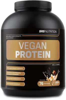 Produktbild von SRS Vegan Protein Clean & Tasty - 1900g-Dose Vanille-Karamell