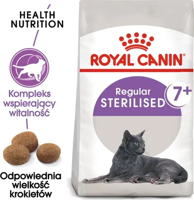 A bag of Royal Canin cat food.