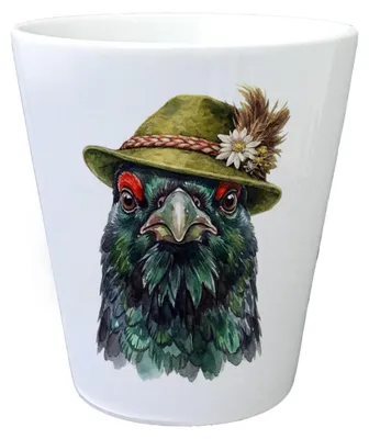 Produktbild von Auerhuhn mit alpenländischem Trachtenhut Blumentopf
