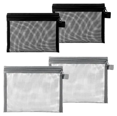 Produktbild von 4er Set Kleine Make-up-Taschen, Durchsichtige Kulturbeutel für Reisen und Handtaschen