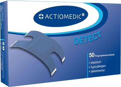 Imagen del producto de Actiomedic® DETECT: Vendajes para la articulación del dedo. Dimensiones: aproximadamente 38 x 75 mm. Talla