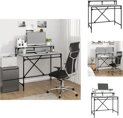 Immagine prodotto di vidaXL Scrivania grigio Sonoma 100x50x90 cm in legno e ferro - Scrivanie