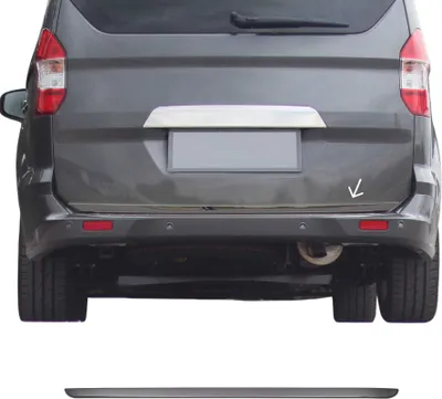 Image de Garniture de Hayon Coffre pour Ford Tourneo Courier 2014-2017 acier inox foncé