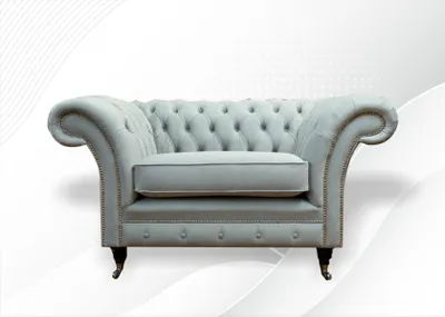 Immagine prodotto di Chesterfield Sessel Grau Textil Wohnzimmer Modern Stoff Sofas Couchen Möbel