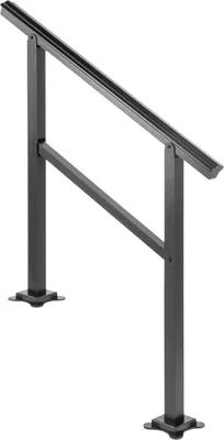 Obrázek produktu pro Venkovní zábradlí s nosností 165 liber Venkovní schodiště Hliníkové schodišťové zábradlí 36 x 35" Venkovní schodišťové zábradlí Přechodový rozsah od 0 do 50° Schodišťové zábradlí Vhodné pro 2–3 schody se sadou šroubů