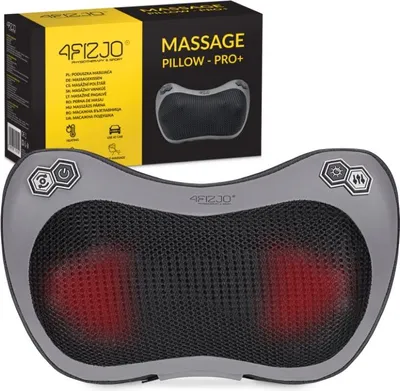 Obrázok produktu pre 4FIZJO Masážny vankúš SHIATSU PRO+, čierny