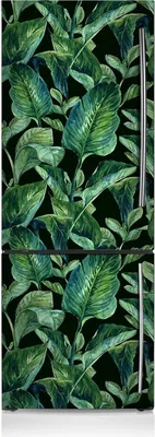 Produktbild von Dekoration Kühlschrank Aufkleber Magnete Küche Kühlschrankmagnete 60x180 cm - Tropische Blätter