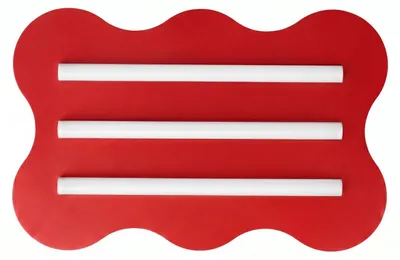 Produktbild von Deckenleuchte Metall Rot 3-flammig Modern