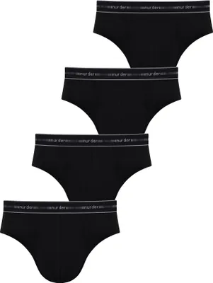 Produktbild von NUR DER Herren Slip 4-Pack 3D-Flex Classic - schwarz - Größe L