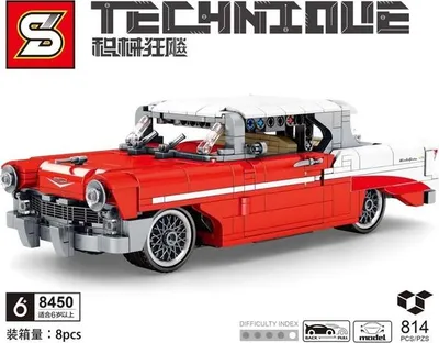 Obrázok produktu pre 814Ks Red Super auto model budovy blok tehlovej sady dieťa Darček pre hračky Ako je uvedené