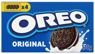 Produktbild von OREO Original Knuspriger Kakao Doppelkeks gefüllt mit Creme mit Vanille Geschmack 176g