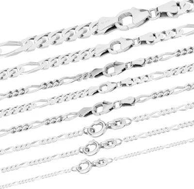 Produktbild von Silberkette Figarokette Länge 55cm - Breite 5,1mm - 925 Silber