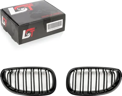 Produktbild von Frontziergitter Nieren Doppelsteg Schwarz glänzend für BMW 5er E60 E61 M5 04-09