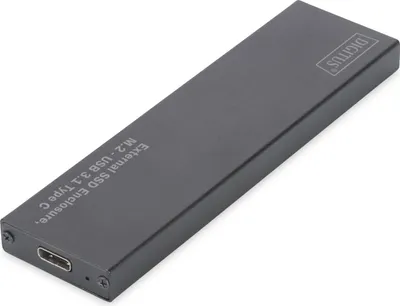 Produktbild von Digitus Externes SSD-Gehäuse, M.2 - USB Type-C™, SSD-Gehäuse, M.2, M.2, 10 Gbit/s, USB Anschluss, Schwarz