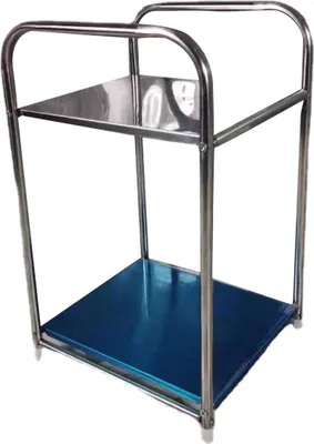 Produktbild von Storage Shelf Stainless Steel Heavy Duty Rack Side Shelving Table End Shelving Holder for Bathroom Bedroom Two Layers (Two Boards)