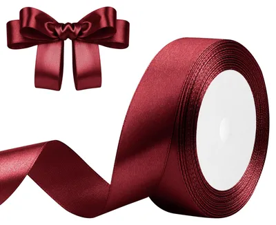 Productafbeelding van Satinband Burgund 25mm x 23m voor Geschenken en Knutselwerkzaamheden