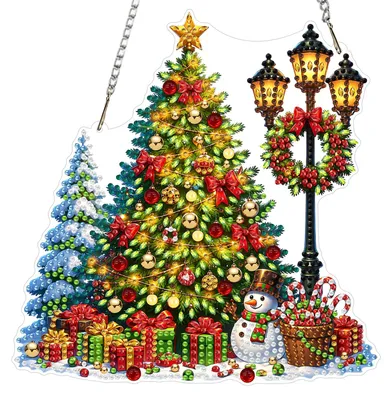 Diamond Painting Hänger Set Weihnachtsbaum 20×20 cm DIY