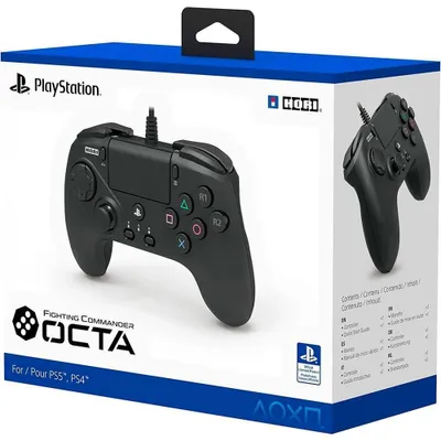 Produktbild von Hori Fighting Commander Octa, Gamepad, PC, PlayStation 4, PlayStation 5, Schaltfläche Optionen, Schaltfläche Auswählen, Setting button, Kabelgebunden, Schwarz, 3 m