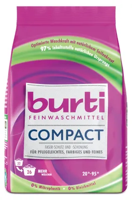 Produktbild von burti COMPACT Waschmittel Pulver – Waschpulver & Feinwaschmittel für bunte, fein