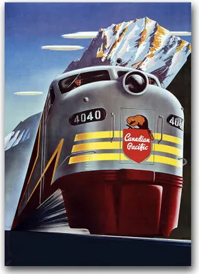 Produktbild von Poster - Canvas - Leinwand - 59,4 cm x 84,1 cm - Fotoposter - Leinwandkunst - Canadian Pacific