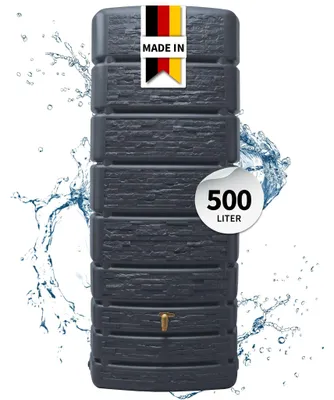 Productafbeelding van 4rain SLIM STONE DECOR wandtank 500 L graphite grey