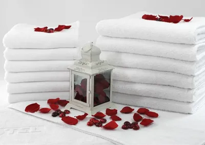 Produktbild von Zitronenhandtuch 50x100 Weiß Hotel 500g 100% Baumwolle