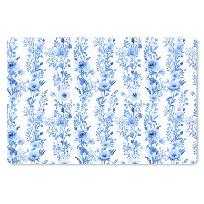 Produktbild von MuchoWow® Schreibtischunterlage Blumen - Anemone - Blau - Muster 60x40 cm - XXL Mauspad - Großes Mauspad