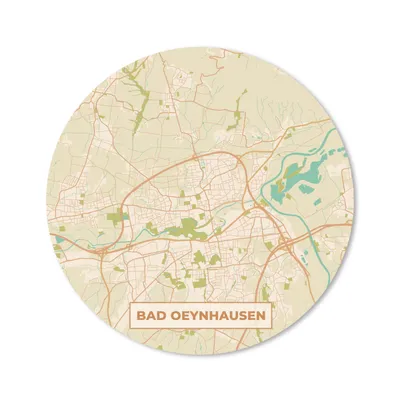 Produktbild von MuchoWow® Mauspad Mousepad Karte - Bad Oeynhausen - Karte - Stadtplan - Vintage 30x30 cm - Mousepads - Maus Mat - Pad - Mausunterlage - Tischunterlage - Schreibtischmatten