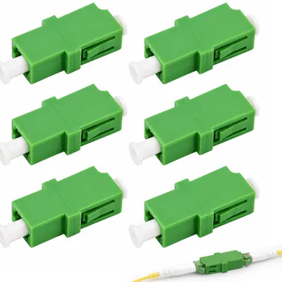 6x LC/APC Glasfaseradapter, weiblich, ≤ 0,2 dB