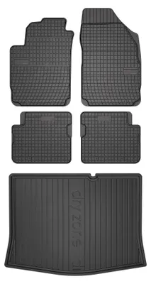 Productafbeelding van Rubberen automatten + kofferbakmat voor Alfa Romeo Giulietta 2010-2020 (hatchback) – 5-delig, zwart, op maat – Wielganizator SolidPRO