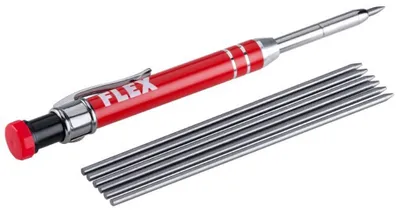 Produktbild von Flex Tieflochmarker Bleistift Baumarker Schreiner + 6 Ersatzminen