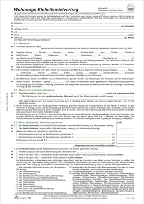 Zdjęcie produktu dla RNK Verlag 599/10 Pojedyncza umowa najmu, 4 strony, złożona do DIN A4 + zaświadczenie wynajmującego, 10 sztuk
