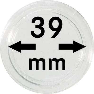 Produktbild von Lindner 2250039P Münzkapseln 39 mm-10er Pack