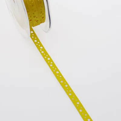 Produktbild von Satinlochband - gelb - 9 mm - 20 m - 54009 10