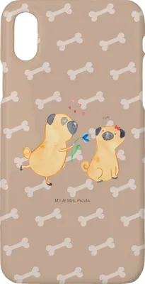 Produktbild von Mr. & Mrs. Panda Iphone 10 Handyhülle Mops Verliebt - Hundeglück - Geschenk, Liebe, Sprüche, Handy, Hund, Möpse, Hülle, Cover, Knuffig, X