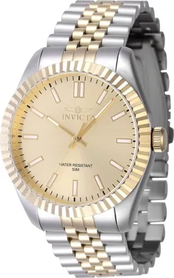 Produktbild von Invicta Specialty 47487 Herren Uhr - Quartz Bewegung - Edelstahl mit Golden Zifferblatt - 43 mm