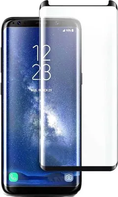 Obrázek produktu pro 3D tvrzené sklo pro Samsung Galaxy S8 / S9, Spacecase 3D zaoblené hrany, vhodné do pouzdra, odolné proti poškrábání a nárazům, oleofobní povlak