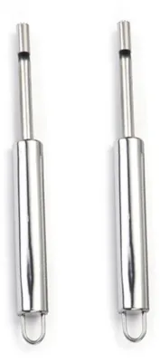 Produktbild von INF Edelstahl-Obstentkerner 0.8cm (2er-Set) – Kirsch-, Rote-Dattel- und Apfelentkerner, Manueller Küchenentkerner