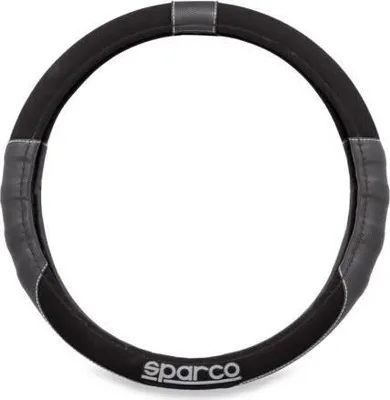 Produktbild von SPARCO SPC1108 SPORT LINE Lenkradbezug Rutschfest Ø39cm Schwarz/Grau Lenkradhülle