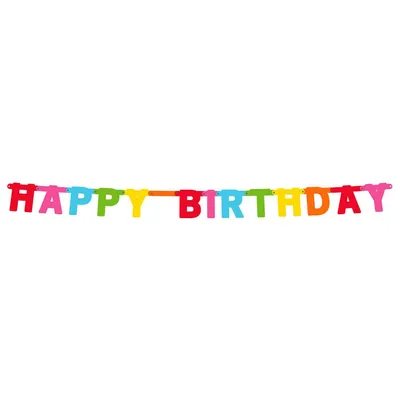 Produktbild von Folat Happy Bday Girlande, bunte Party-Dekoration für Geburtstage, 1,5m