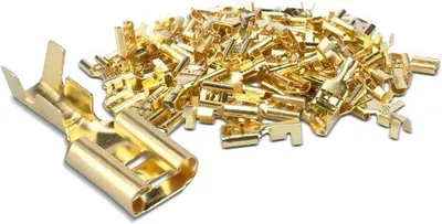 Zdjęcie produktu dla Zaciski kablowe, średnica 6,3 mm, 100 sztuk, miedź, 1–1,5 mm².