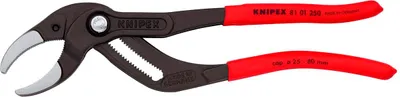Produktbild von Siphonzange Kapazitt Spannbereich: 25 - 80 D. mm mit rutschhemmendem Kunststoff schwarz atramentiert