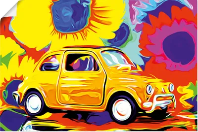 Produktbild von ARTland Poster Fiat 500 Größe: 60x40 cm