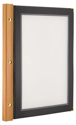 Produktbild von Securit Menü Speisekarte| Menümappe A4 Wood - Black