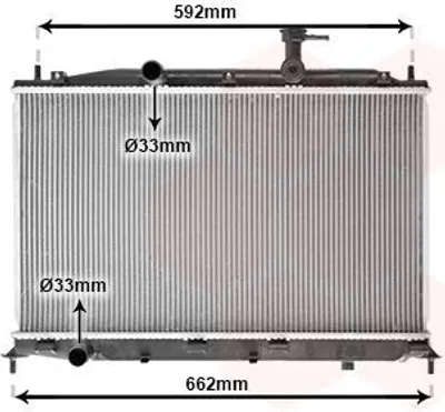 Produktbild von VAN WEZEL 82002188 Kühler Wasserkühler Motorkühler für HYUNDAI ACCENT III (MC) ACCENT III Stufenheck (MC)